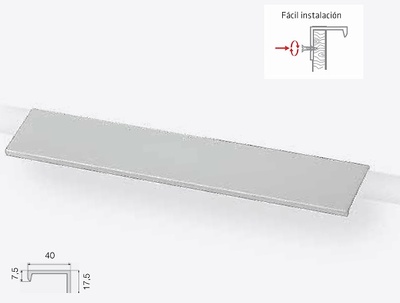 TIRADOR MOD SLIM 2 ALUMINIO COCINA Y BAÑO tiradores 21 01 golas y