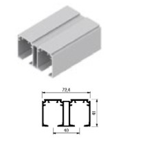 AIR M60 KIT GUIA CORREDERA PARA PUERTA COLGANTE DE PASO 60 KG PLATA MATE KIT CARRIL DOBLE A TECHO 2 MTS PLATA MATE KIT CARRIL DOBLE A TECHO 3 MTS PLATA MATE KIT CARRIL DOBLE A TECHO 4 MTS 