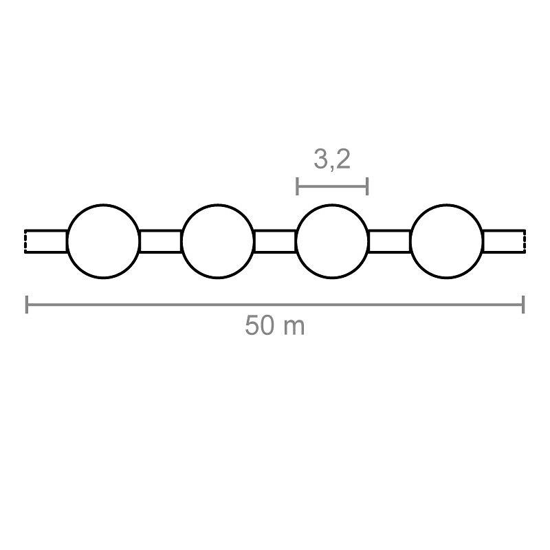 CADENA BOLAS CDN08 CROMO BRILLO CROMO BRILLO 32 32 3,2 MM 50000 LATON 1 