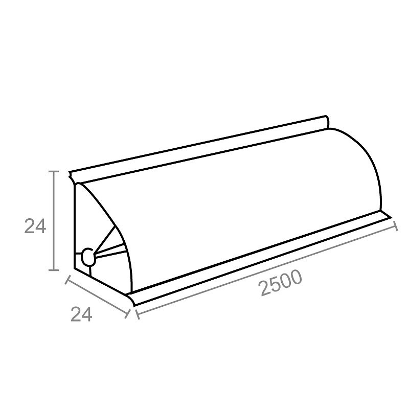 COPETE ROUND CPT02 ALUMINIO ALUMINIO 24 24 2500 MM ALUMINIO 5 