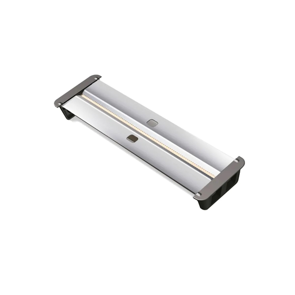 CUBERTERO ALBERTI ADAPTABLE DE PLASTICO ANTRACITA Y ACCESORIOS PORTAROLLO 94 1200 MM ACERO INOX 390 INOX 