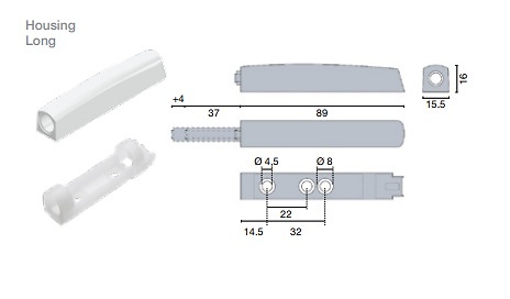 EXPULSOR PUSH OPEN LONG LARGO EMBUTIR Y SOBREPUESTO 