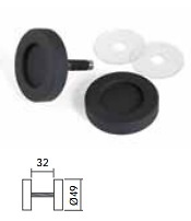 GRANERO KIT ACCESORIO PUERTA MADERA DOBLE o SIMPLE HASTA 120KG.POLEA PEQUEÑA NEGRO NEGRO JGO TIRADOR PTA 2 MTS 