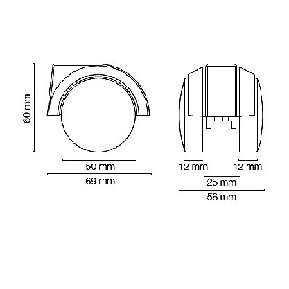 RUEDA ROSCA RUM06 50mm NEGRO/GRIS NEGRO/GRIS 86 56 69 PVC SIN FRENO 4 65 KGS 