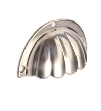 TIRADOR CONCHA MOD. PLUS ZAMAK EFECTO INOX 85X43 MM 67X40 MM EFECTO INOX 