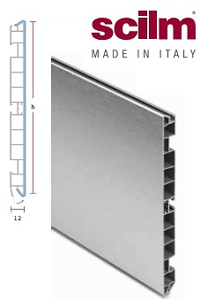 ZOCALO PVC-ALUMINIO SCILM ALUMINIO CEPILLADO 100 mm 4000 MM ZOCALO ALUM./PLAST. ALUMINIO CEPILLADO 150MM 4000 MM ZOCALO ALUM./PLAST. ALUMINIO CEPILLADO 170mm 4000 MM ZOCALO ALUM./PLAST. 