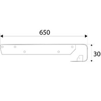 UNION ENCIMERA ENC02 650x30mm ALUMINIO