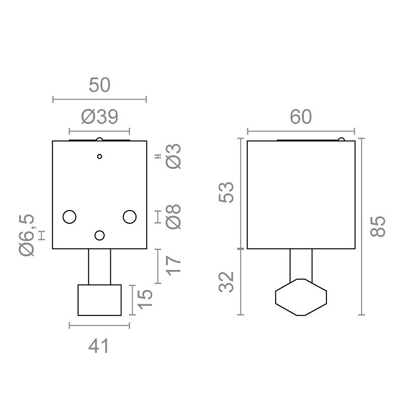 CANDADO CUADRADO CN13 SIN BASE LLAVE TUBULAR CROMO BRILLO LLAVES IGUALES 