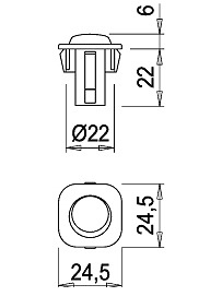 INTERRUPTOR UNIPOLAR CUADRADO EMBUTIR 