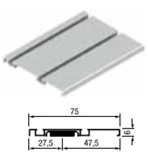 KIT PERFILES GUIA SUPERIOR+INFERIOR 2 CARRILES PARA TIRADOR TERRA BASIC 75 ARMARIO EMPOTRADO 