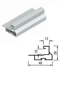 KIT PERFILES TIRADOR PARA ARMARIO EMPOTRADOS TERRA 75 KP-TR10V2 PARA TABLERO 10MM 