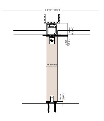 KLEIN SLID TOP RETRACTIL SISTEMA PARA PUERTAS CORREDERAS DE MADERA 150 KG KIT GUIA+CARROS CON FRENO 