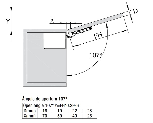 NIZA LIFT PARA PUERTAS ABATIBLES APERTURA ASCENDENTE 