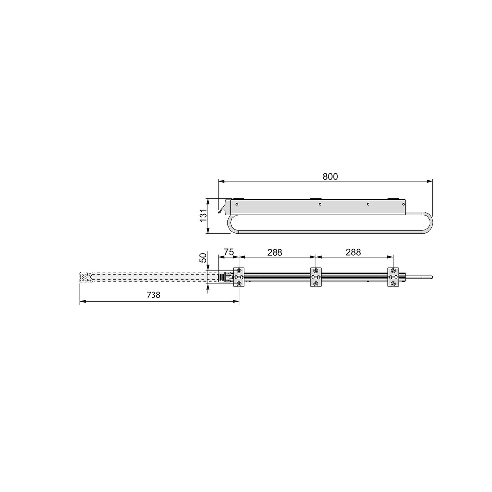 PERCHA EXTRAIBLE TROMPETA 80 CMS DALK 