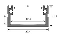 PERFIL COLGANTE LUMINARIA SLIM T-37X 220V 