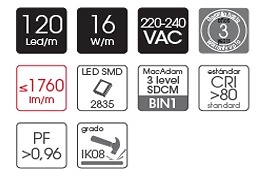 PERFIL COLGANTE LUMINARIA SLIM T-37X 220V 