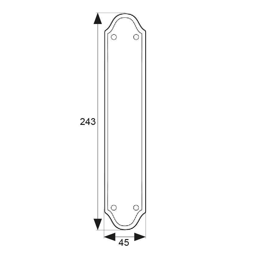 PLACA LIMPIEZA 666 LATON PATINADO 