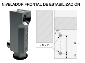 PLANO SISTEMA CORREDERO ARMARIO COPLANAR 60 KG POR PUERTA 