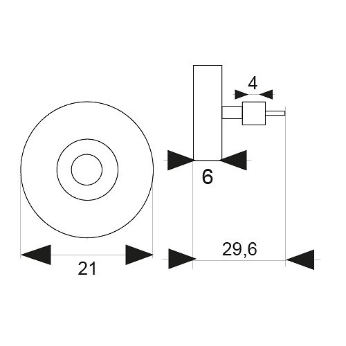 RODAMIENTO MAMPARA ART RD06 21mm BLANCO 