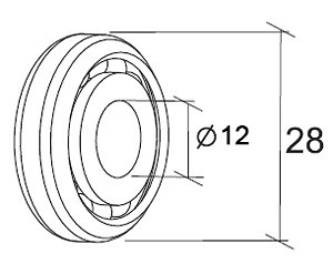 RODAMIENTO PERSIANA PR16 28mm ZINCADO 