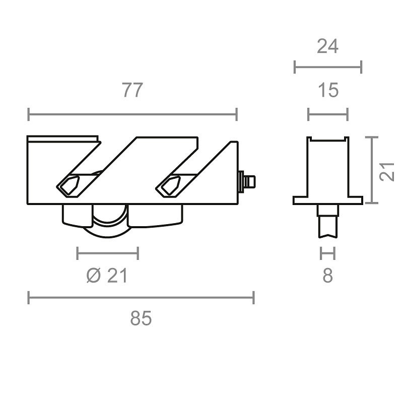 RODAMIENTO REGULABLE ALUPROM 18 RD43 ZINCADO 