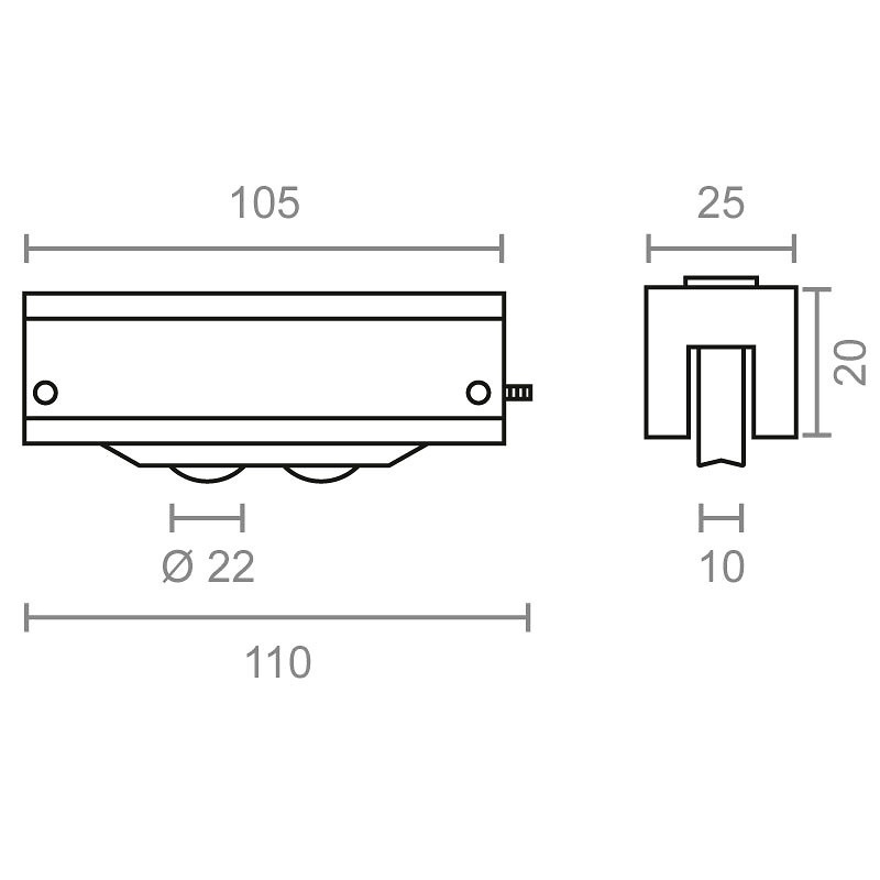 RODAMIENTO REGULABLE ALUPROM 18 R/T RD45 ZINCADO 