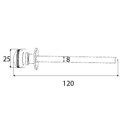 SEGURO PERSIANA PR09 120x25x8mm 