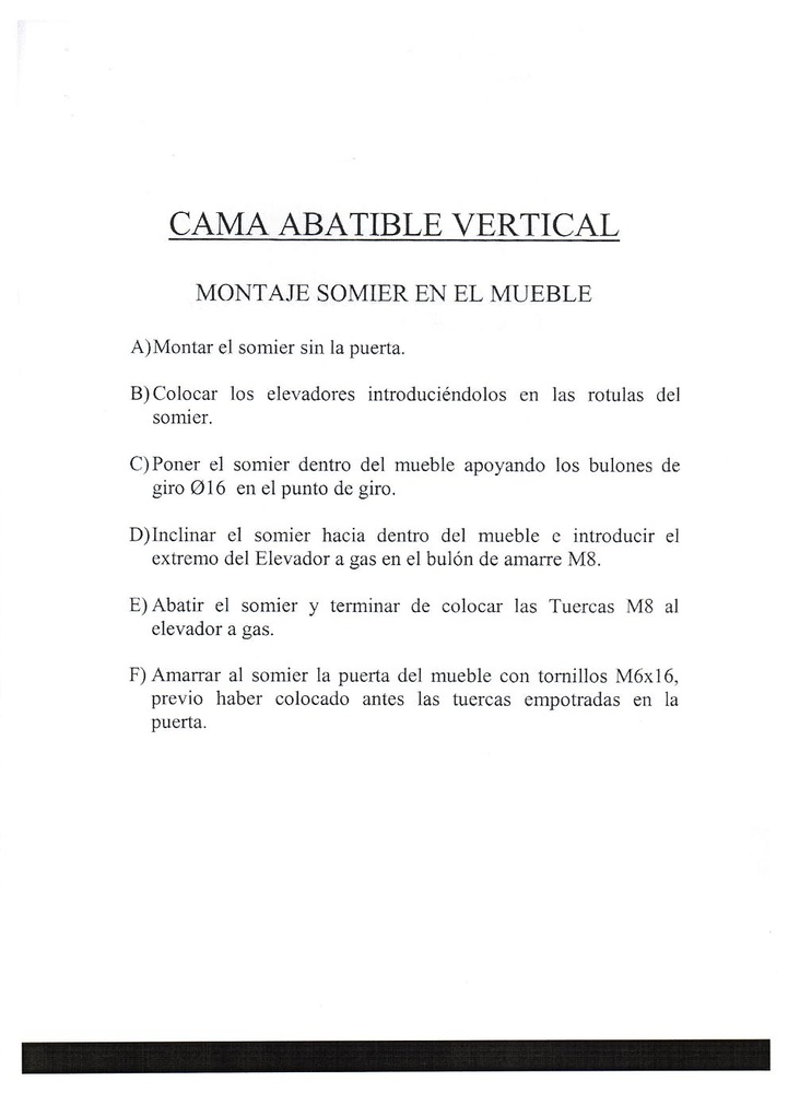 SOMIER ABATIBLE VERTICAL BASIC 