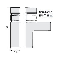 SOPORTE PELICANO SP06 77x112mm CROMO MATE 