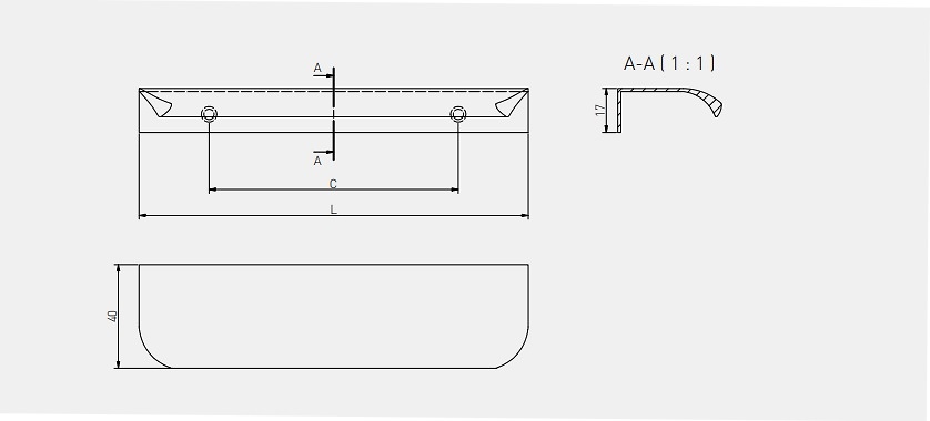 TIRADOR ASA HEXA LONG 1200MM ALUMINIO 