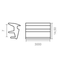 JUNTA VENTANA 6869 HUECO 7mm NEGRO