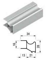 KIT PERFILES TIRADOR PARA ARMARIO EMPOTRADOS TERRA 75 KP-TR16 BASIC PARA TABLERO 16MM