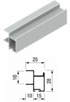 KIT PERFILES TIRADOR PARA ARMARIO EMPOTRADOS TERRA 75 KP-TR16MIN BASIC PARA TABLERO 16MM