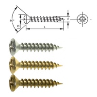 TORNILLERIA MADERA DIN 7505-C POZI C/ALOMADA MANIVELA